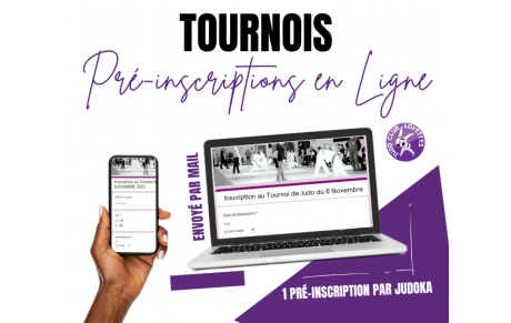 Les pré-inscriptions aux tournois sont en ligne